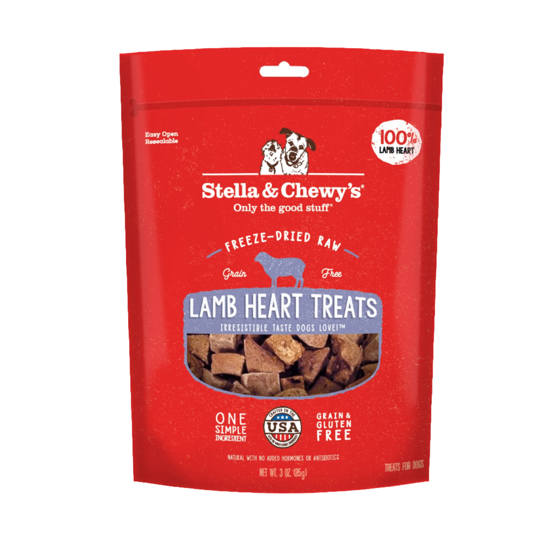 Stella & Chewy's Single Ingredient - Lamb Heart 3oz Dog Treat