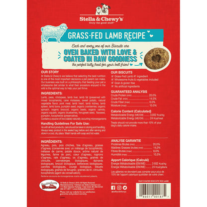 Stella & Chewy's Raw Coated Biscuits - Lamb 9oz Dog Treats