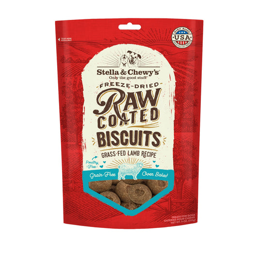 Stella & Chewy's Raw Coated Biscuits - Lamb 9oz Dog Treats