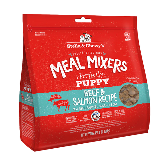 Stella & Chewy's Meal Mixers - Perfectly Puppy Beef & Salmon 18oz Dog Food