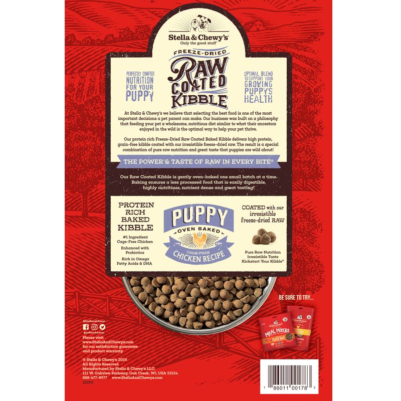 Stella & Chewy's Raw Coated Kibbles - Puppy (Chicken) Dog Food