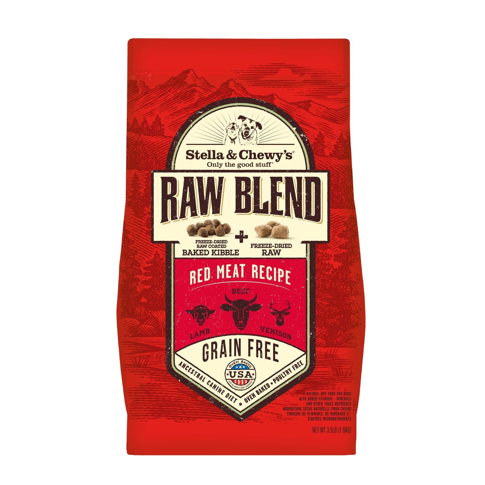 Stella's & Chewy's Raw Blend Kibbles - Red Meat (Lamb, Beef & Venison) Dog Food