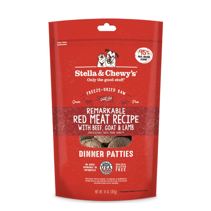 Stella & Chewy's Dinner Patties - Remarkable Red Meat (Beef, Goat & Lamb) 14oz Dog Food