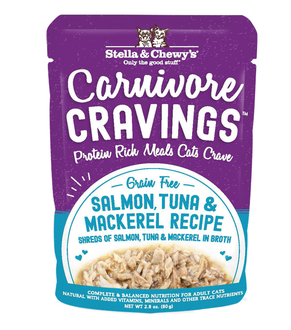 Stella & Chewy's Carnivore Cravings Pouch - Salmon, Tuna & Mackerel 2.8oz Cat Food