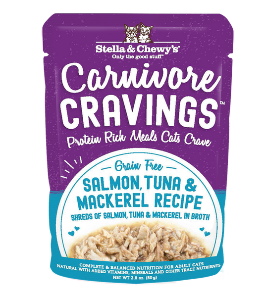 Stella & Chewy's Carnivore Cravings Pouch - Salmon, Tuna & Mackerel 2.8oz Cat Food