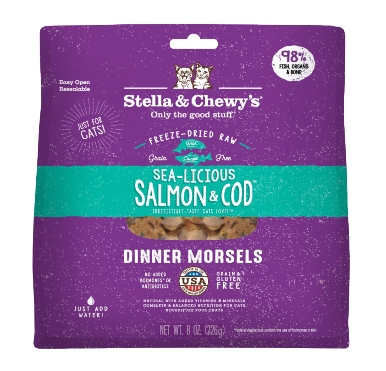 Stella & Chewy's Dinner Morsels - Sea-licious Salmon & Cod Cat Food