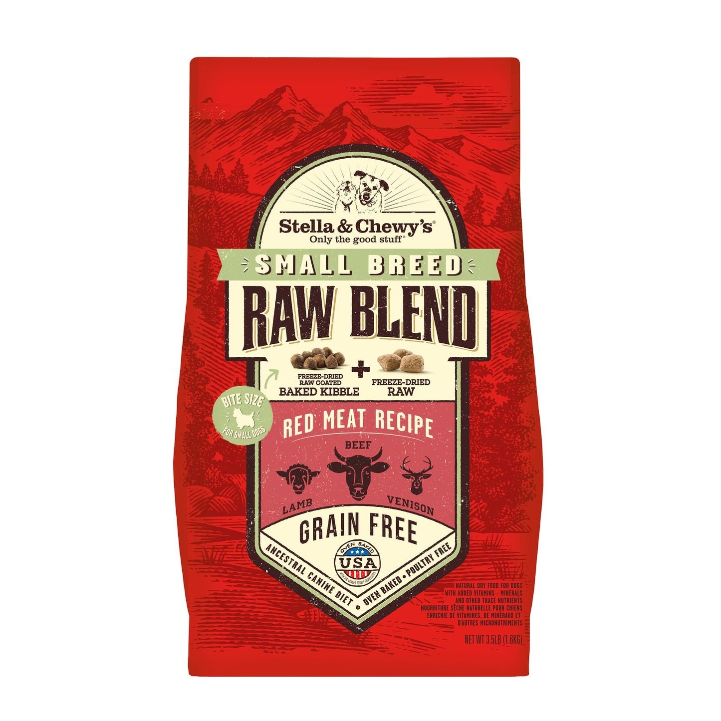 Stella's & Chewy's Raw Blend Kibbles - Small Breed Red Meat (Lamb, Beef & Venison) Dog Food