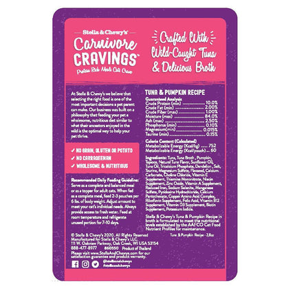 Stella & Chewy's Carnivore Cravings Pouch - Tuna & Pumpkin 2.8oz Cat Food