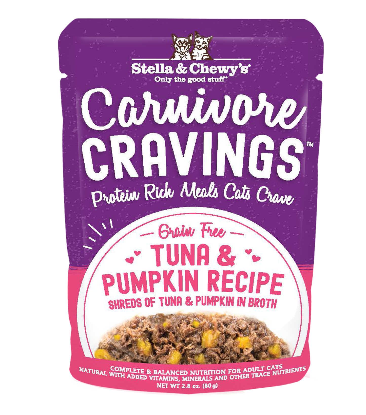 Stella & Chewy's Carnivore Cravings Pouch - Tuna & Pumpkin 2.8oz Cat Food