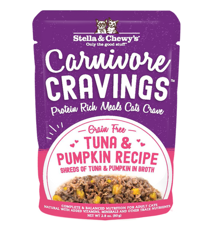 Stella & Chewy's Carnivore Cravings Pouch - Tuna & Pumpkin 2.8oz Cat Food