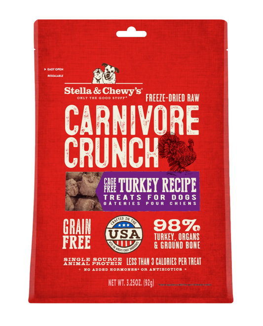 Stella & Chewy's Carnivore Crunch - Turkey 3.25oz Dog Treat