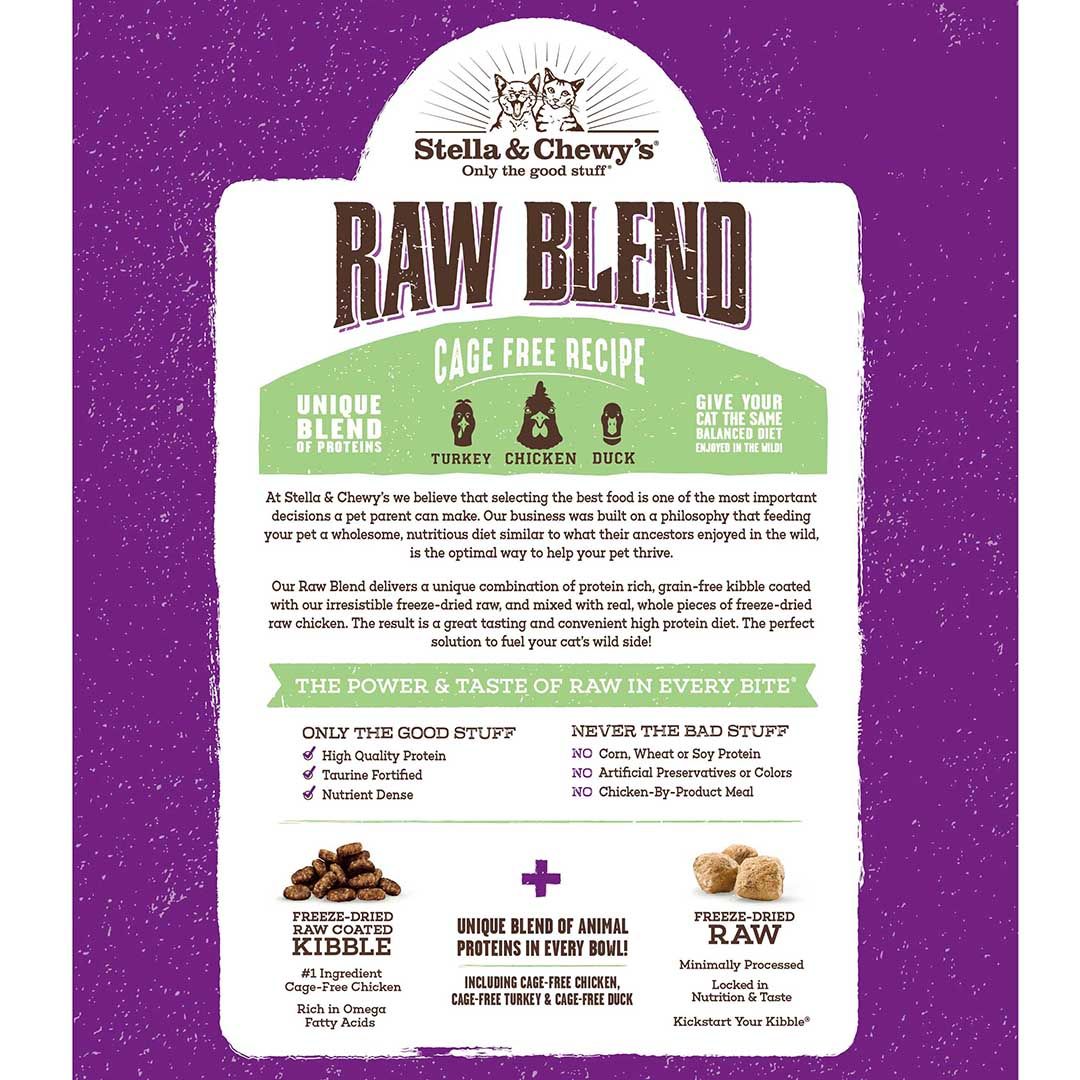 Stella & Chewy's Raw Blend - Cage-Free (Turkey, Chicken & Duck) Cat Food