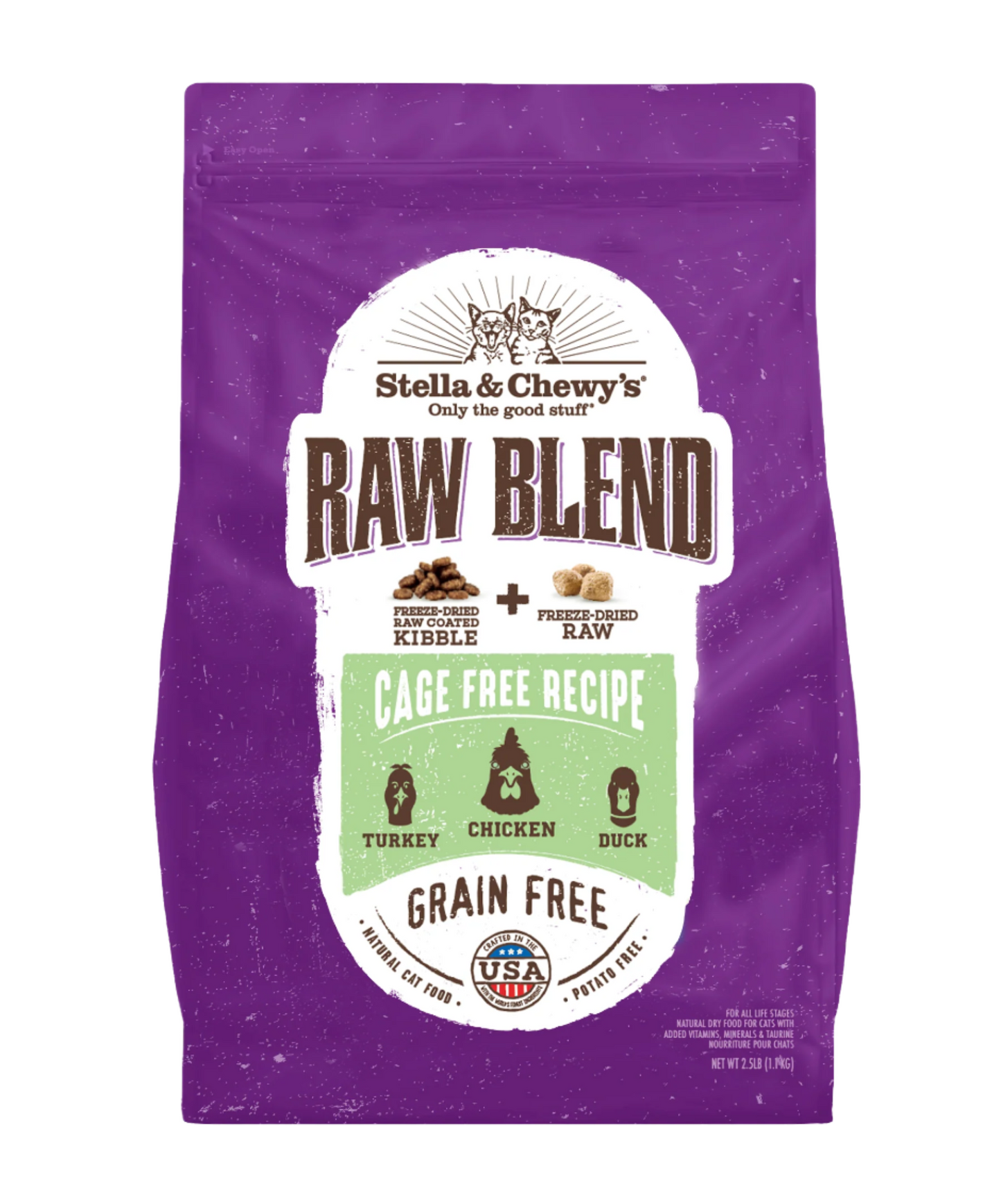 Stella & Chewy's Raw Blend - Cage-Free (Turkey, Chicken & Duck) Cat Food