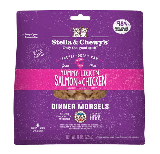 Stella & Chewy's Dinner Morsels - Yummy Lickin’ Salmon & Chicken Cat Food