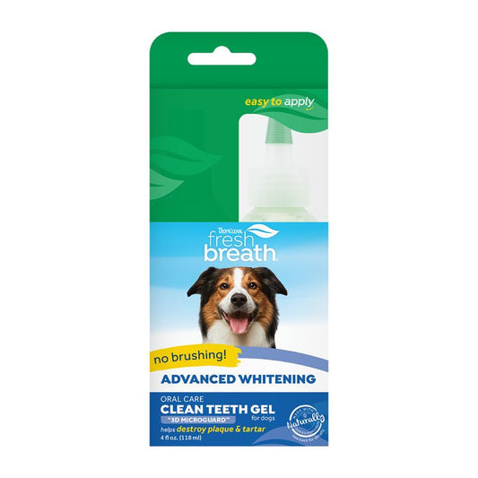 Tropiclean Advanced Whitening Clean Teeth Dental & Oral Care Gel for Dogs 4 fl. oz.