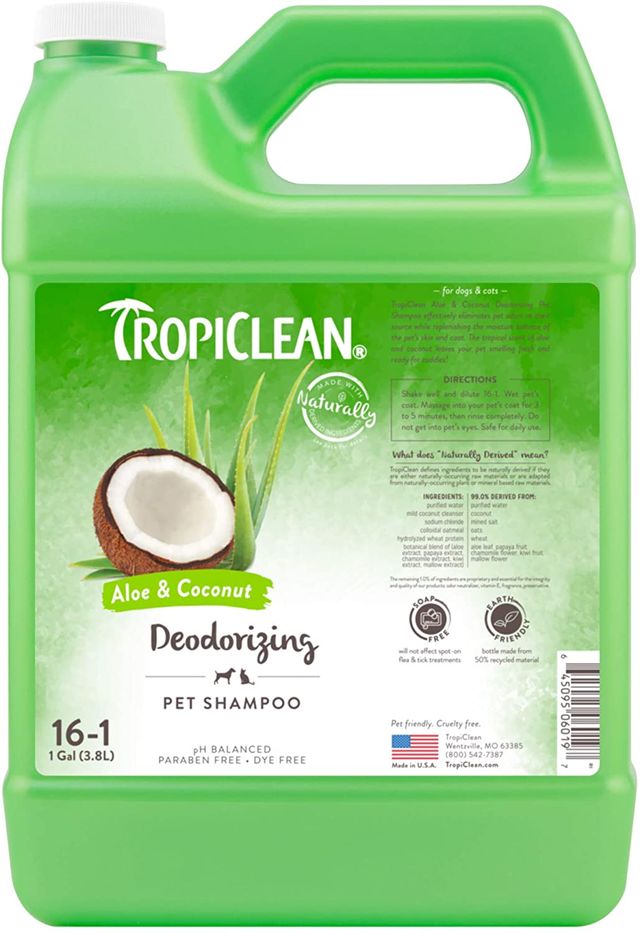 Tropiclean Aloe & Coconut Shampoo (Deodorizing) 1 Gal