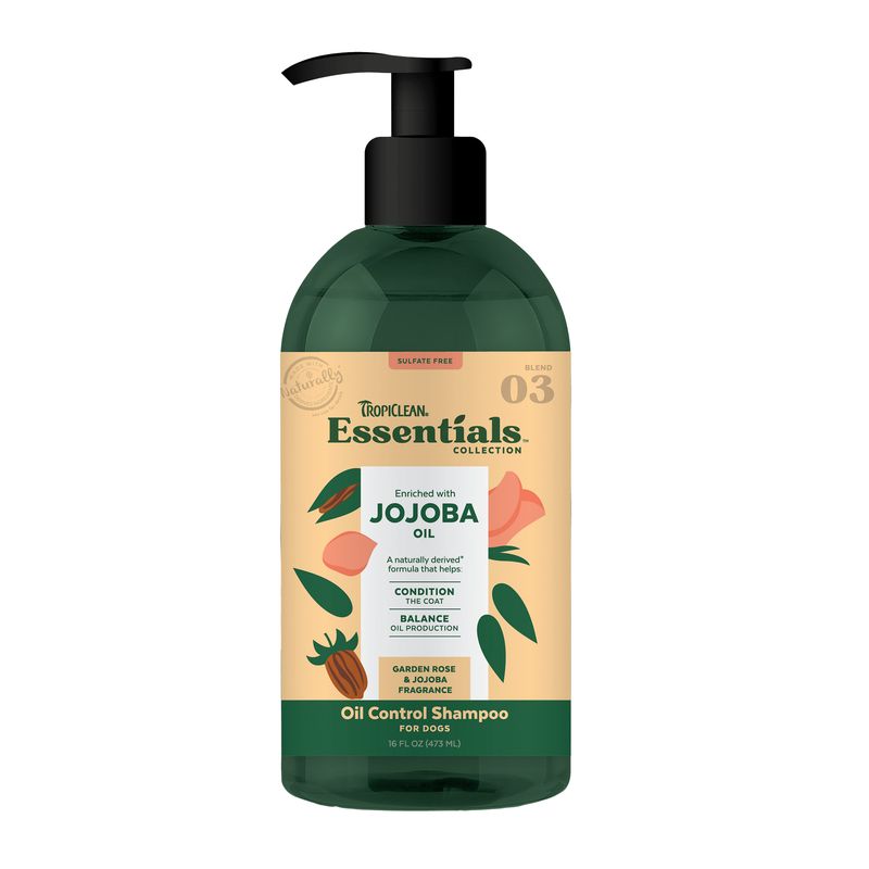 TropiClean Essentials Jojoba Oil Shampoo for Dogs 16 fl. oz.