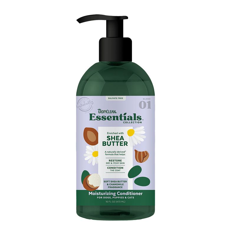 TropiClean Essentials Shea Butter Conditioner for Dogs 16 fl. oz.