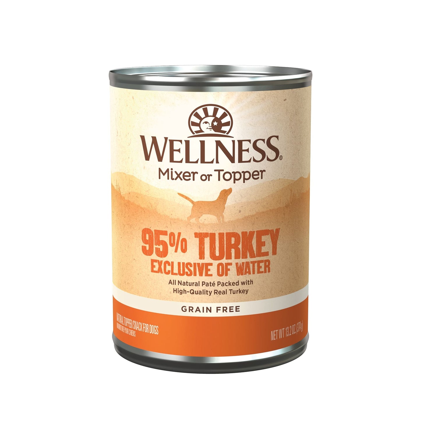 Wellness 95% Grain Free - Turkey 374g Wet Dog Food