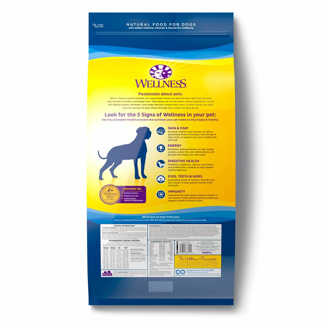 Wellness Complete Health Large Breed (Adult) 30lbs Dry Dog Food