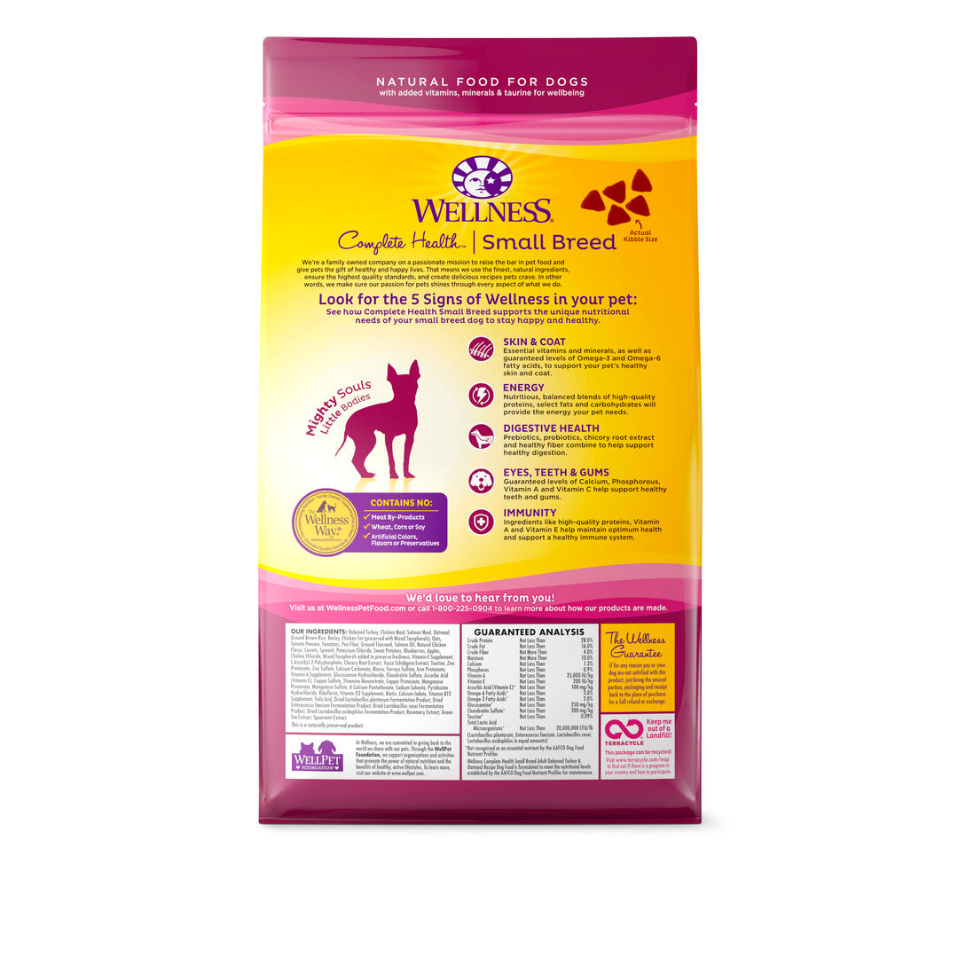 Wellness Complete Health Small Breed - Adult (Turkey & Oatmeal) Dry Dog Food