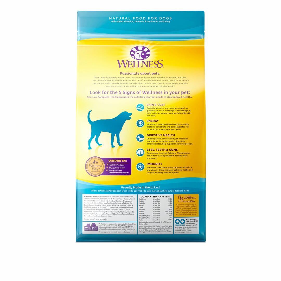 Wellness Complete Health Whitefish & Sweet Potato Meal Dry Dog Food