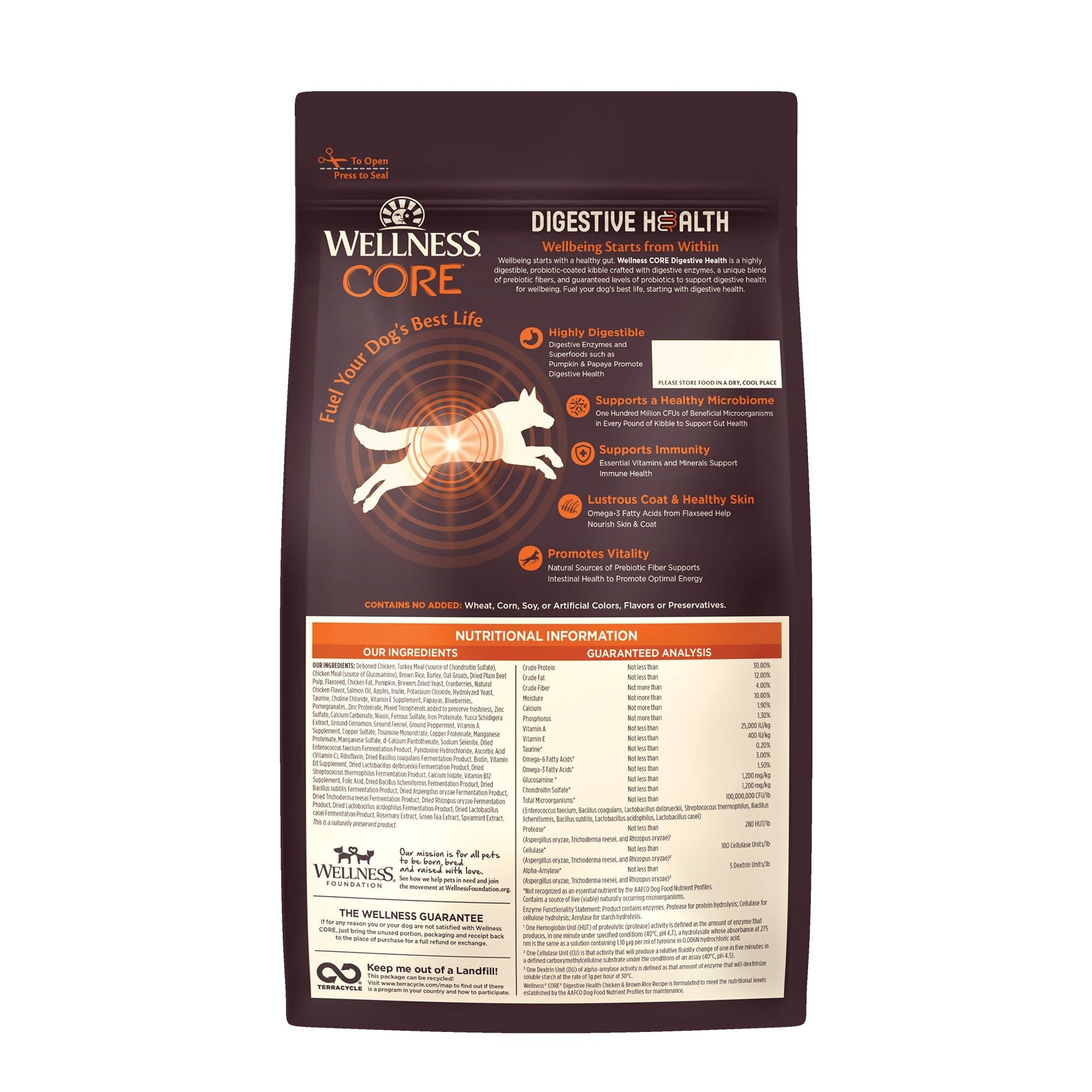 Wellness CORE Digestive Health - Chicken & Brown Rice Dog Dry Food