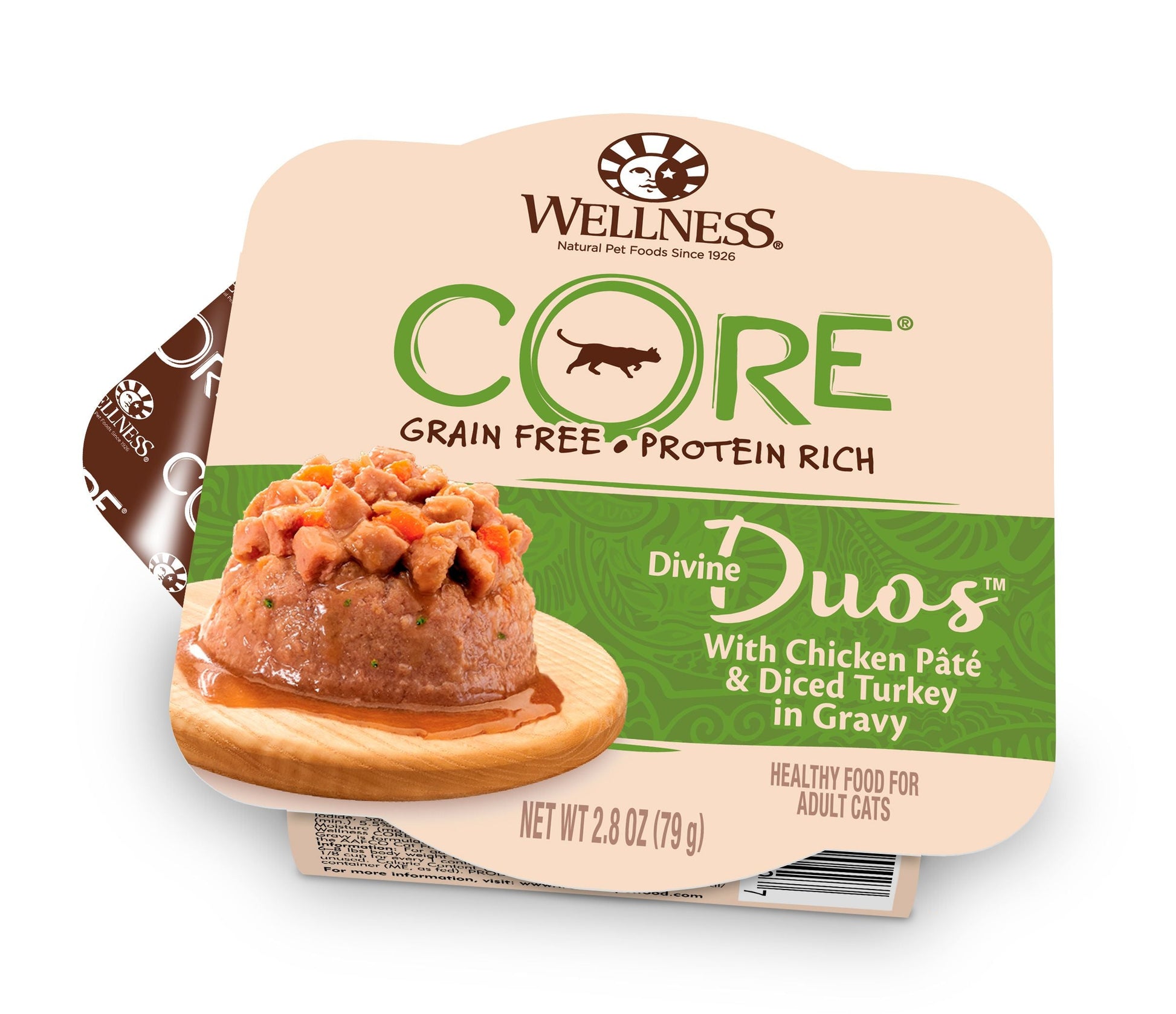 Wellness CORE Divine Duos - Chicken Paté & Diced Turkey 2.8oz Wet Cat Food