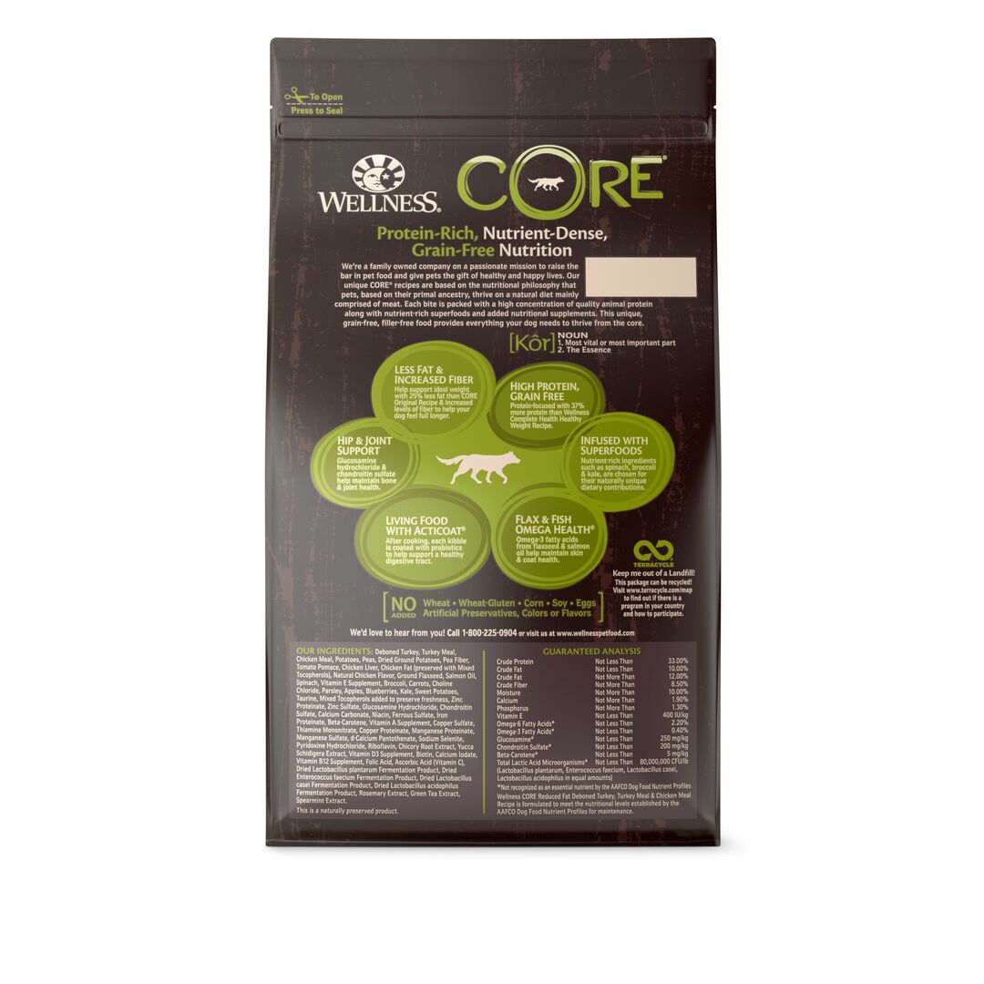 Wellness CORE Grain-Free - Reduced Fat Dog Dry Food