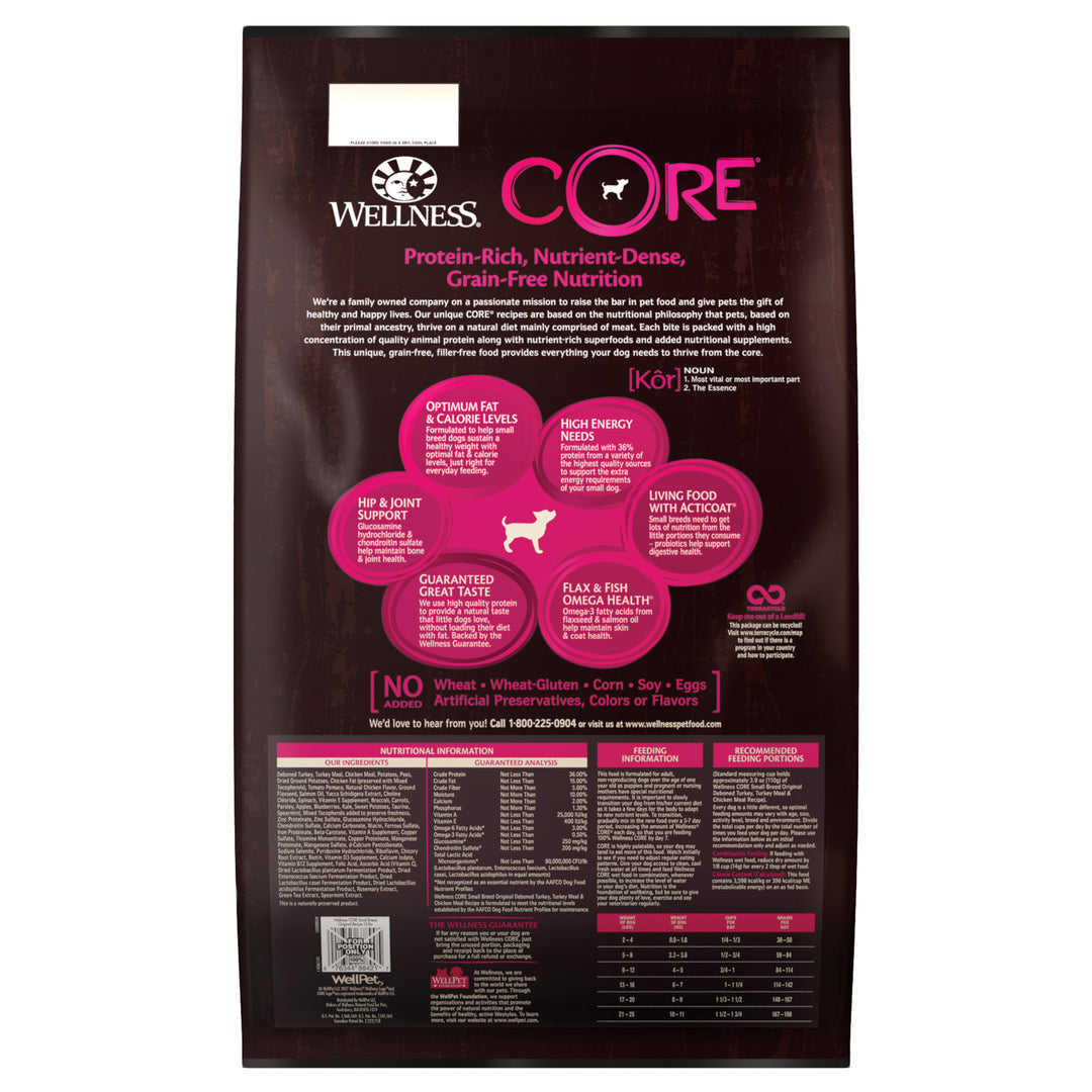 Wellness CORE Grain-Free - Small Breed (Original) Dog Dry Food