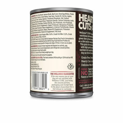 Wellness CORE Hearty Cuts - Beef & Venison 345g Wet Dog Food