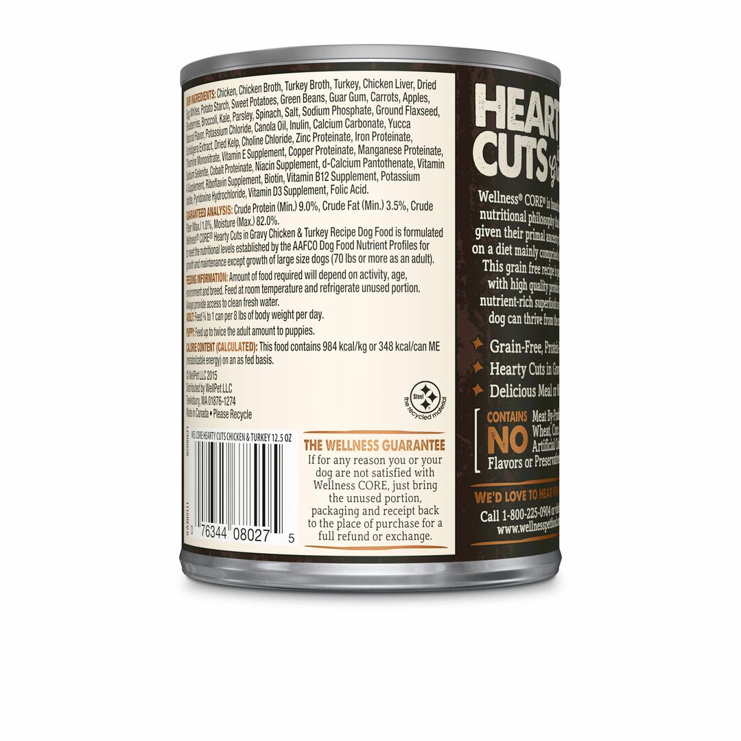 Wellness CORE Hearty Cuts - Chicken & Turkey 345g Wet Dog Food