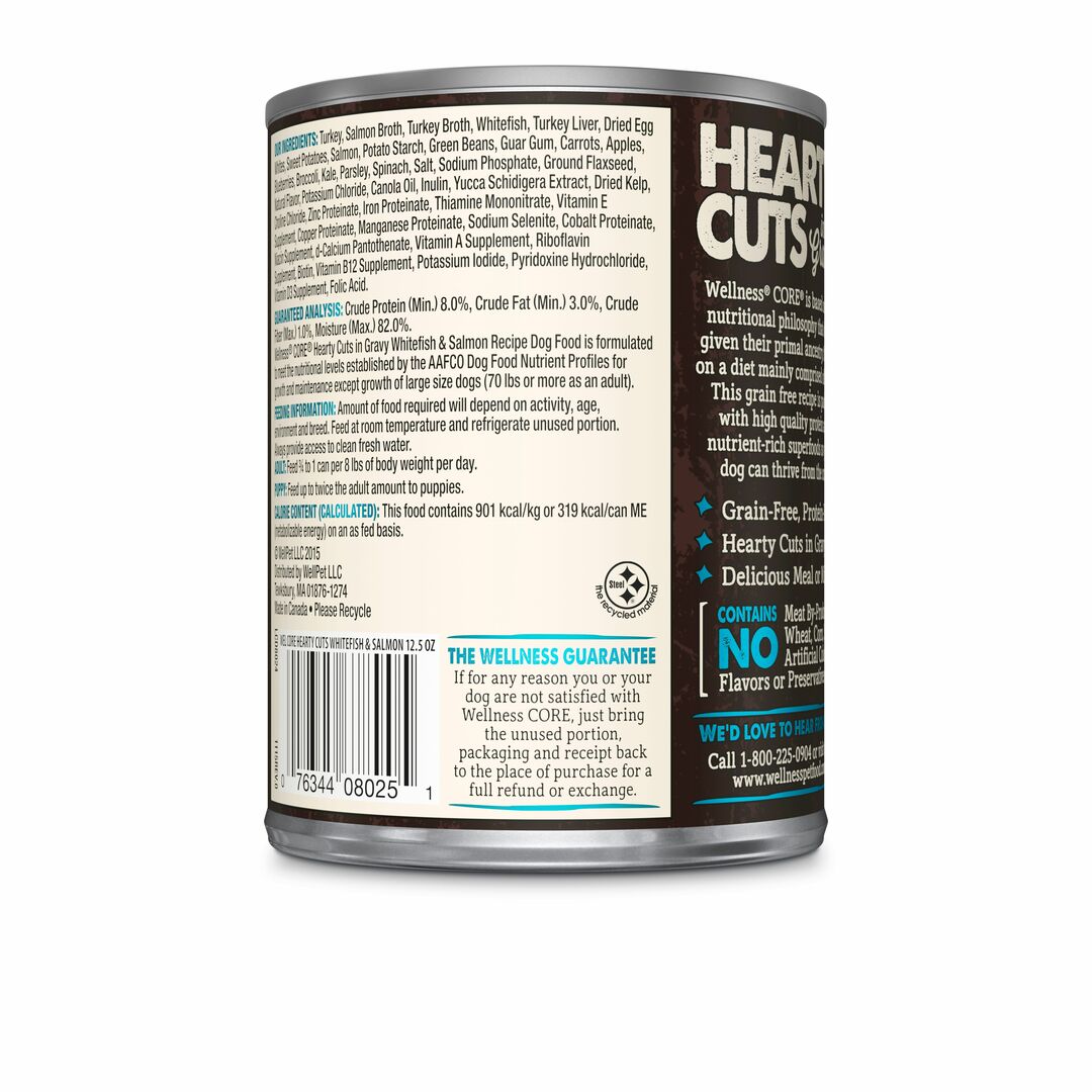 Wellness CORE Hearty Cuts - Whitefish & Salmon 345g Wet Dog Food