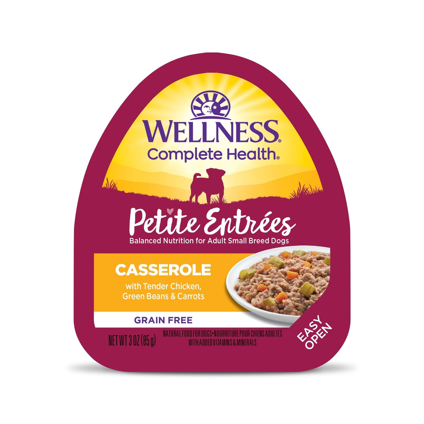 Wellness Petite Entrée - Casserole Tender Chicken, Green Beans & Carrots 85g Wet Dog Food