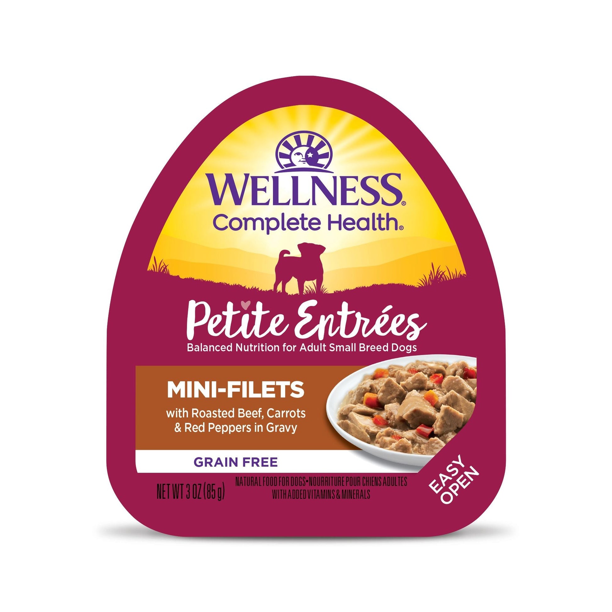 Wellness Petite Entrée - Mini-Filets Roasted Beef, Carrots & Red Peppers in Gravy 85g Wet Dog Food