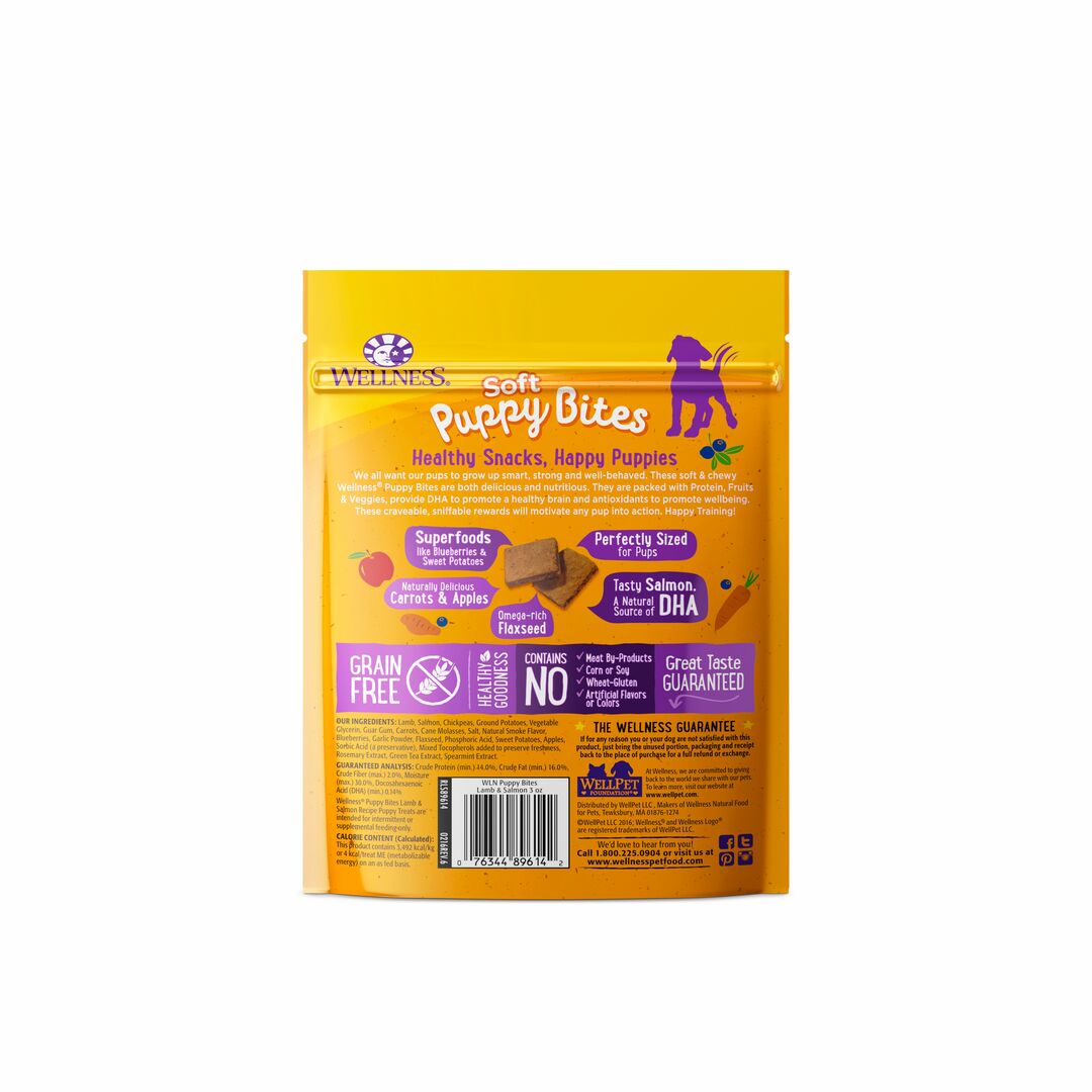 Wellness Puppy Bites - Soft Lambs & Salmon 3oz Dog Treats