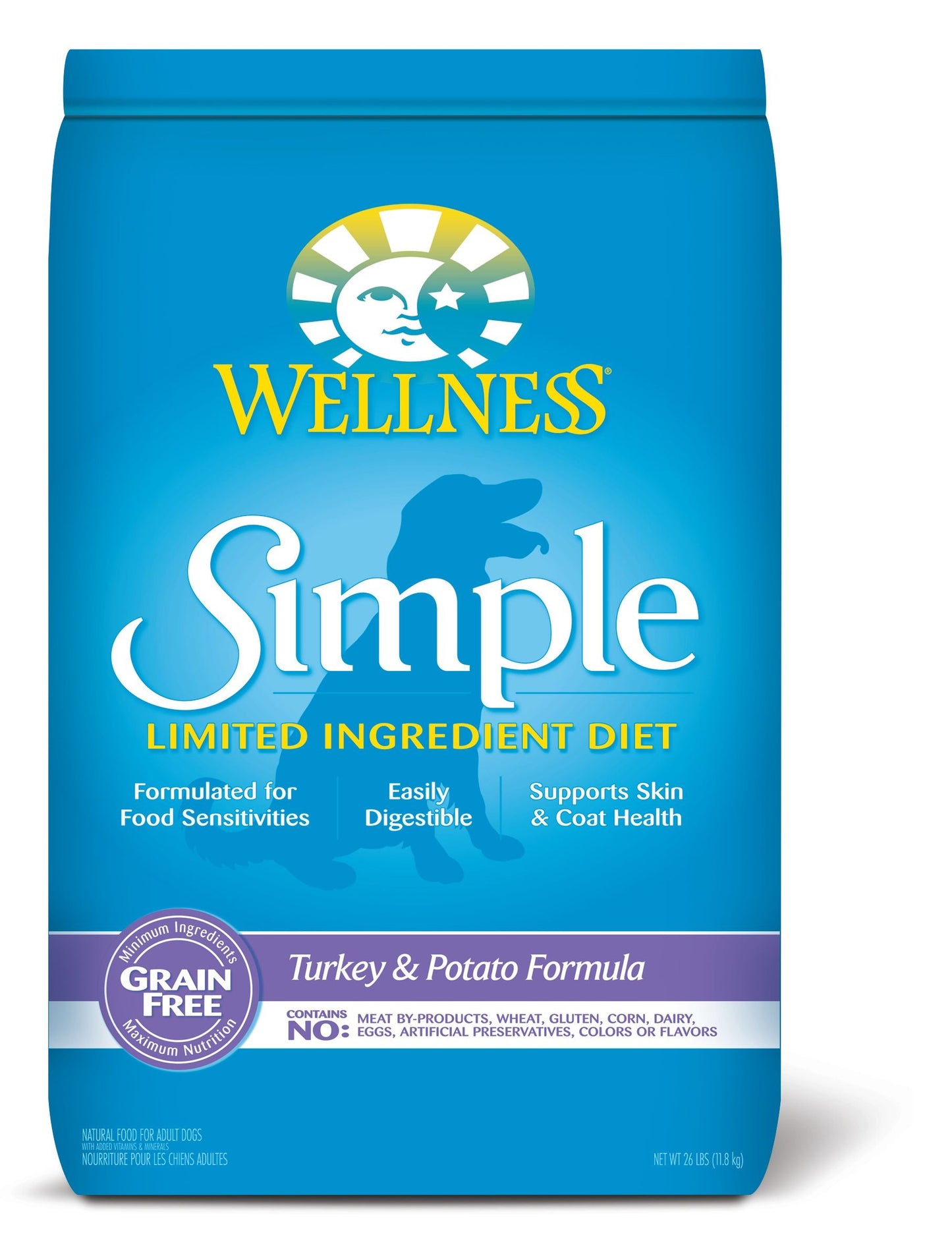 Wellness Simple Solutions - Turkey & Potato (Grain-Free) 26lbs Dog Dry Food