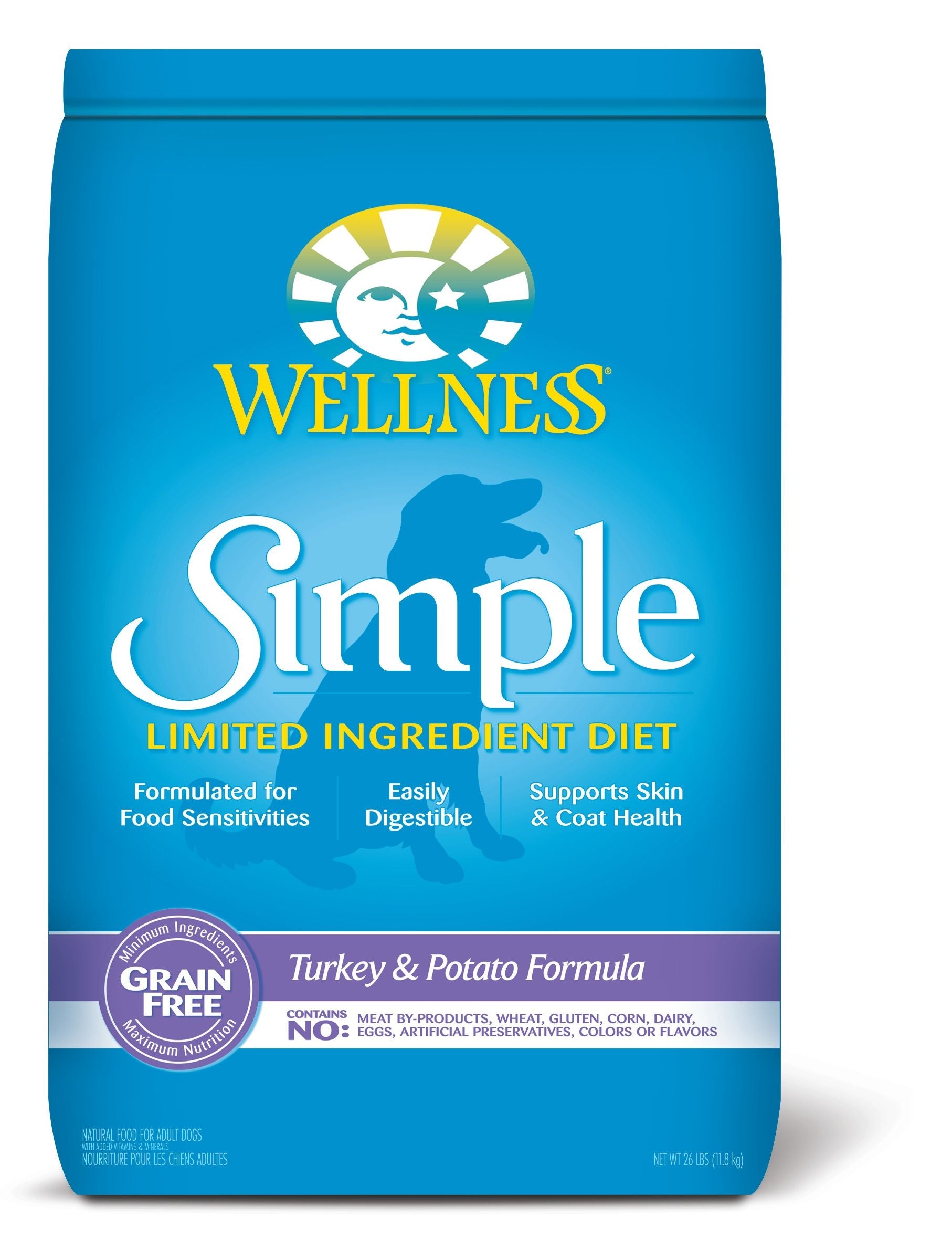 Wellness Simple Solutions - Turkey & Potato (Grain-Free) 26lbs Dog Dry Food