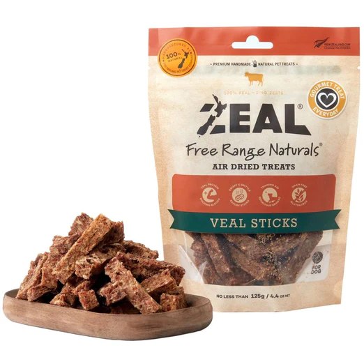 Zeal Free Range Natural Veal Sticks 125g Dog Treats