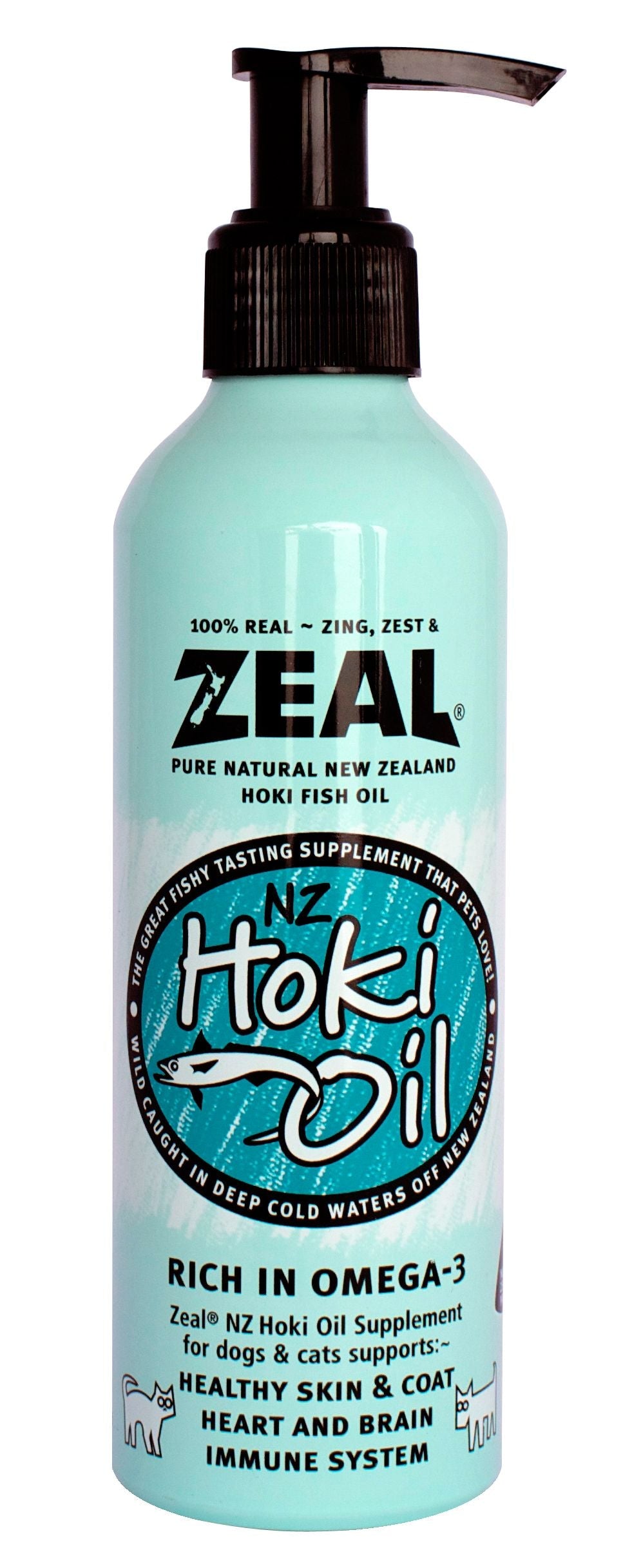 Zeal Hoki Fish Oil Supplement for Cats & Dogs (225ml)